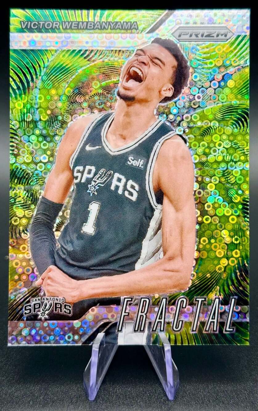 Victor Wembanyama Basketball Card Fractal Disco Fast Break San Antonio Spurs NBA